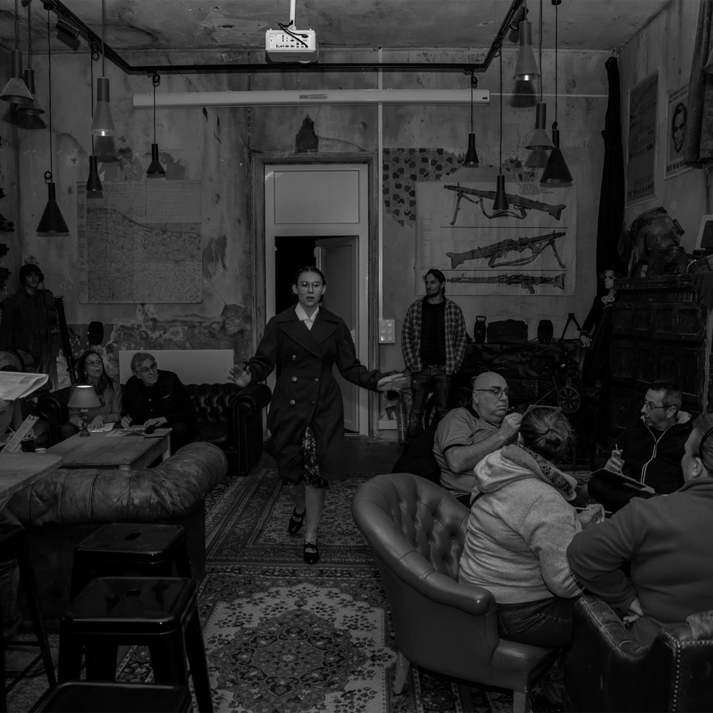 Ambiance film noir de la soirée D-Day Night